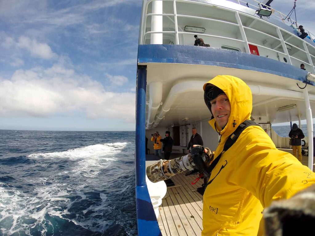 Crossing the drag passage, on the way to Antarctica, this is a nature photographer's dream come true.
